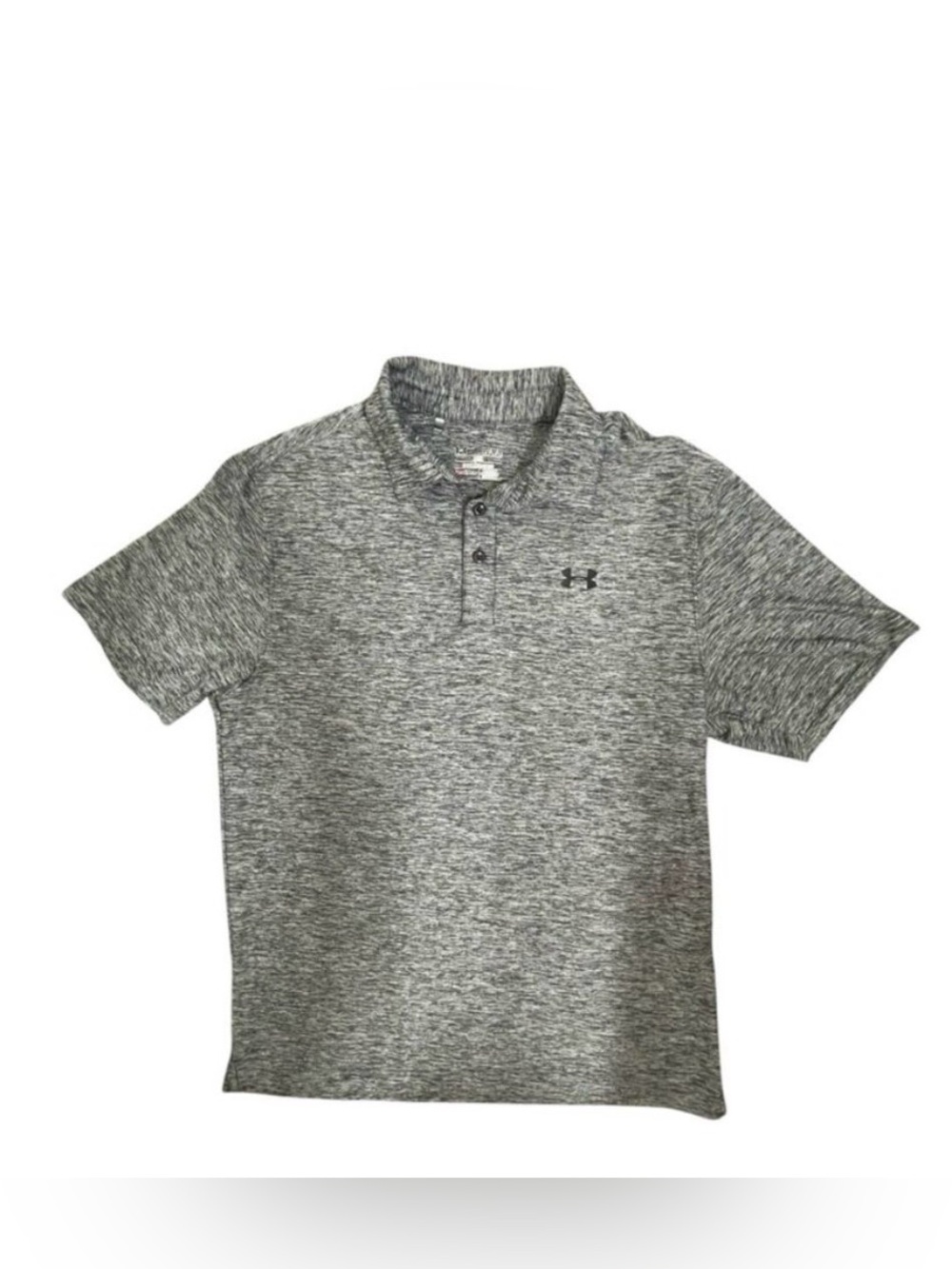 Under Armour Polo Shirt Men’s Medium HeatGear Gray Athletic Golf Casual